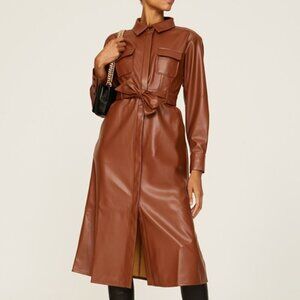 Leather Shirt Dress
